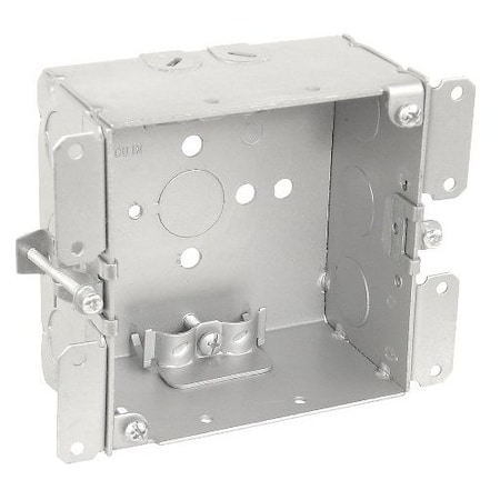 Southwire Electrical Box, 30.3 cu in, Square Box Type, 4 Gangs, Steel, Square Shape 52171-OWR